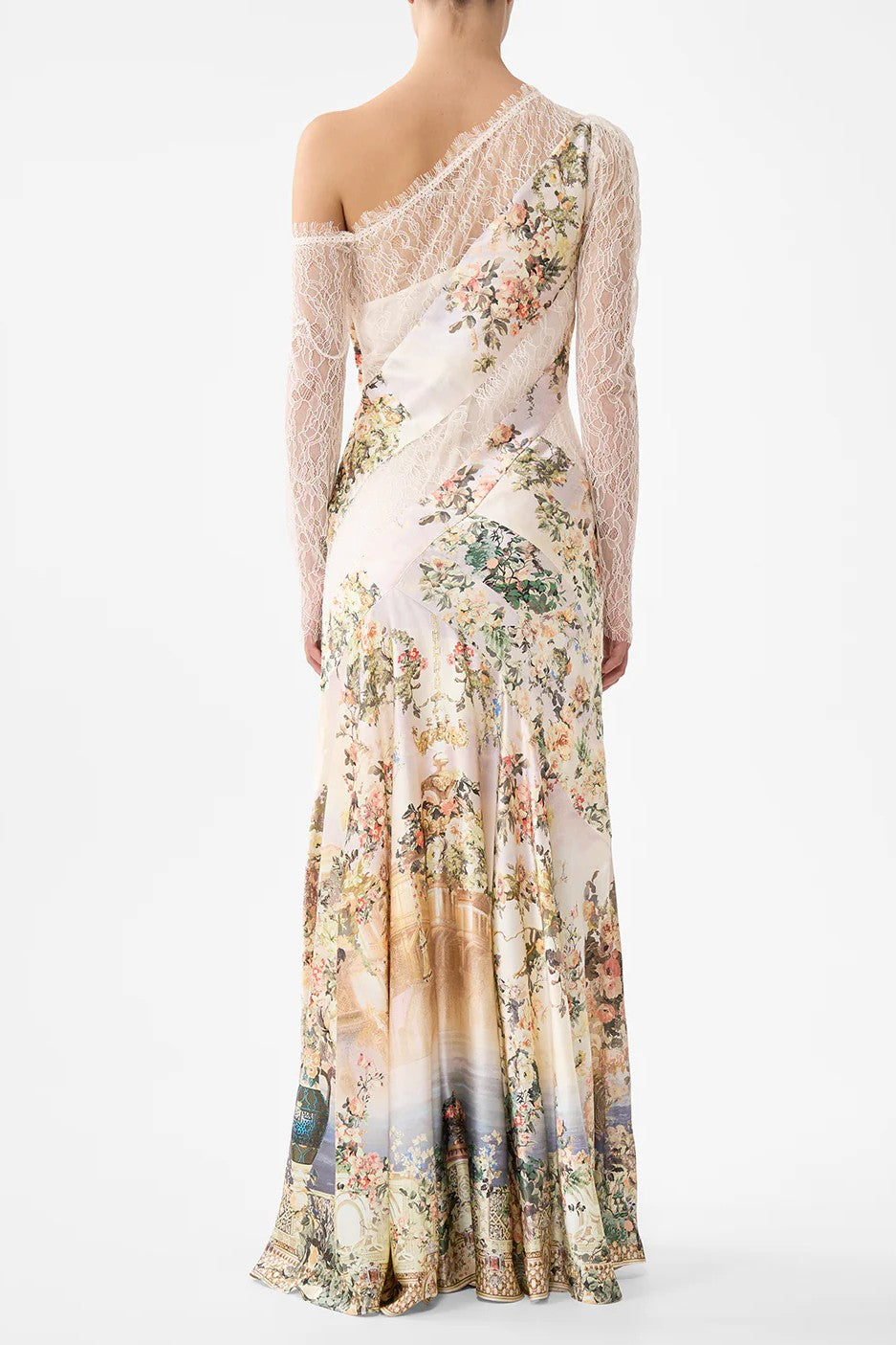 CAMILLA Lace Splice One Shoulder Dress - Twilight In Istanbul - Magpie Style