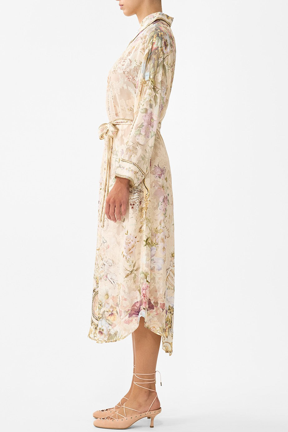 CAMILLA Shirt Dress with Back Button Detail - Adorned In Aranjuez - Magpie Style