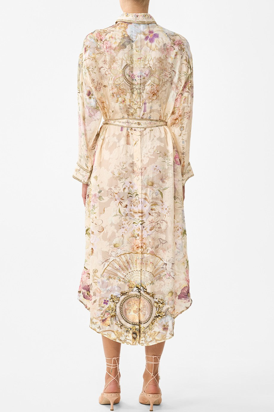 CAMILLA Shirt Dress with Back Button Detail - Adorned In Aranjuez - Magpie Style