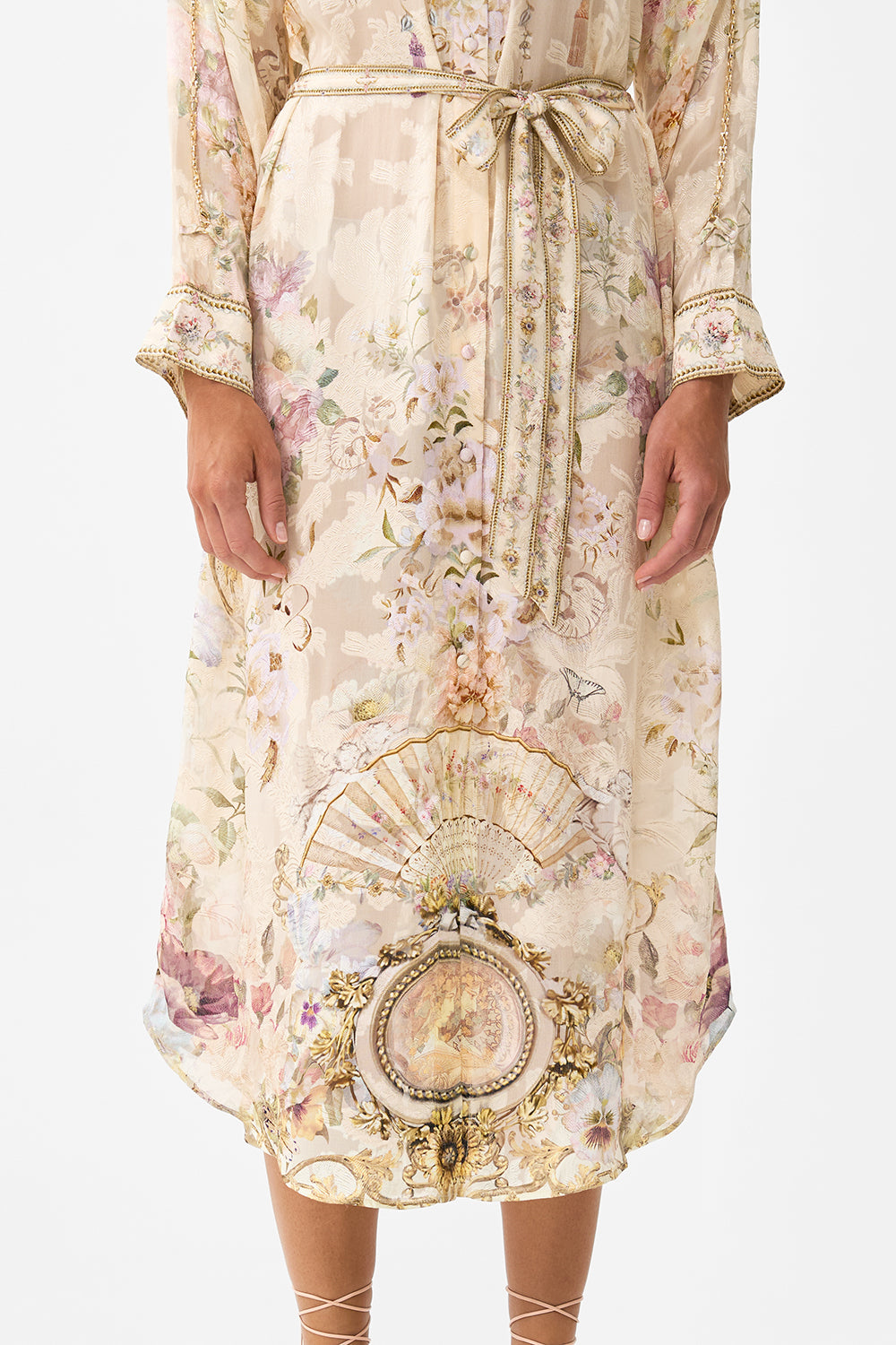CAMILLA Shirt Dress with Back Button Detail - Adorned In Aranjuez - Magpie Style