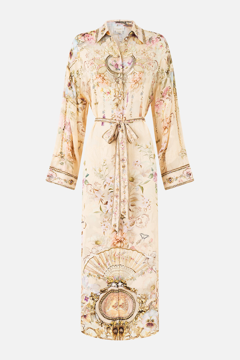 CAMILLA Shirt Dress with Back Button Detail - Adorned In Aranjuez - Magpie Style