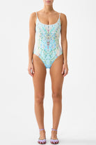 CAMILLA Scoop Neck One Piece with Scoop Back - Midsummer Mosaics - Magpie Style