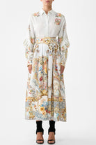 CAMILLA Button Shirt with Frill Detail - Seville Sweetheart - Magpie Style