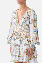 CAMILLA Button Front Frill Dress - Seville Sweetheart - Magpie Style