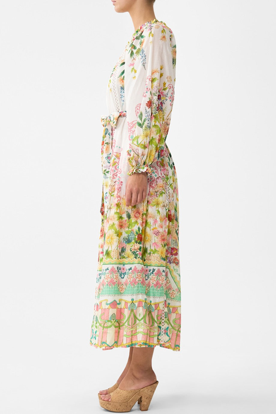 CAMILLA One Shoulder Dress with Blouson Sleeve - The Call of Catalonia - Magpie Style