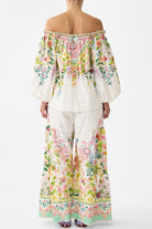 CAMILLA Frill Off Shoulder Top - The Call of Catalonia - Magpie Style