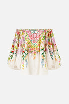 CAMILLA Frill Off Shoulder Top - The Call of Catalonia - Magpie Style