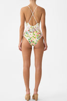 CAMILLA Scoop Neck One Piece with Cross Back - The Call of Catalonia - Magpie Style