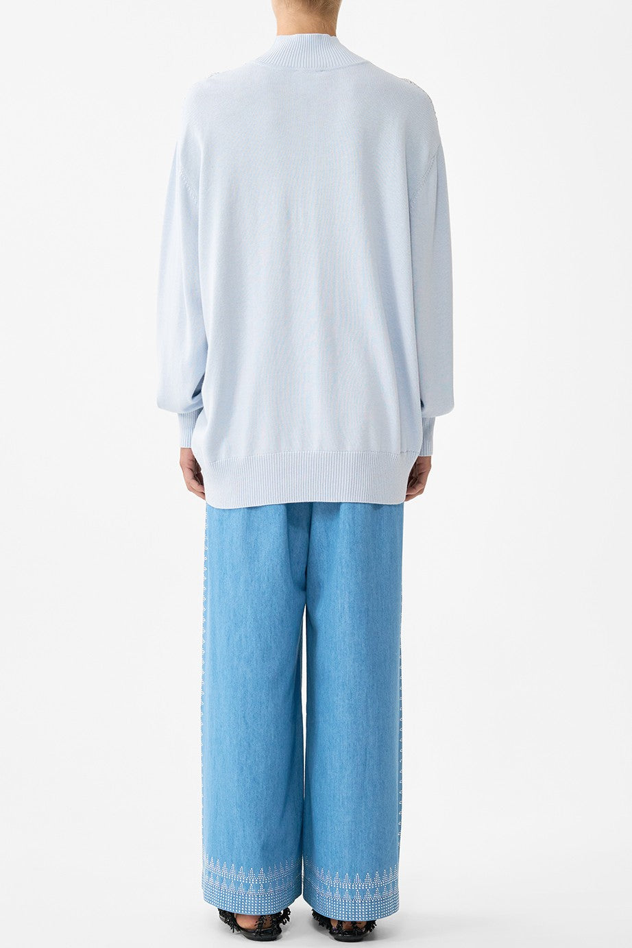 CAMILLA Silk Front Turtle Neck Knit - The Hum Of The Alhambra - Magpie Style