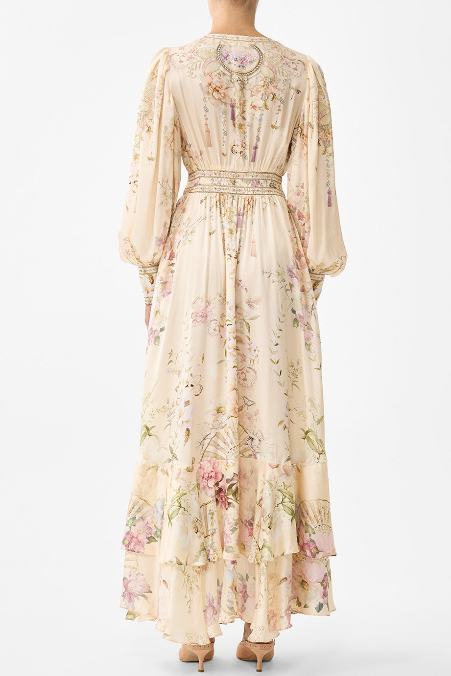 CAMILLA Long Button Front Dress - Adorned In Aranjuez - Magpie Style