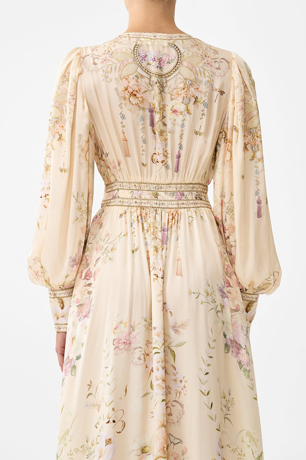 CAMILLA Long Button Front Dress - Adorned In Aranjuez - Magpie Style