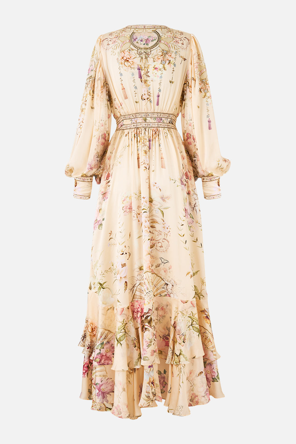 CAMILLA Long Button Front Dress - Adorned In Aranjuez - Magpie Style