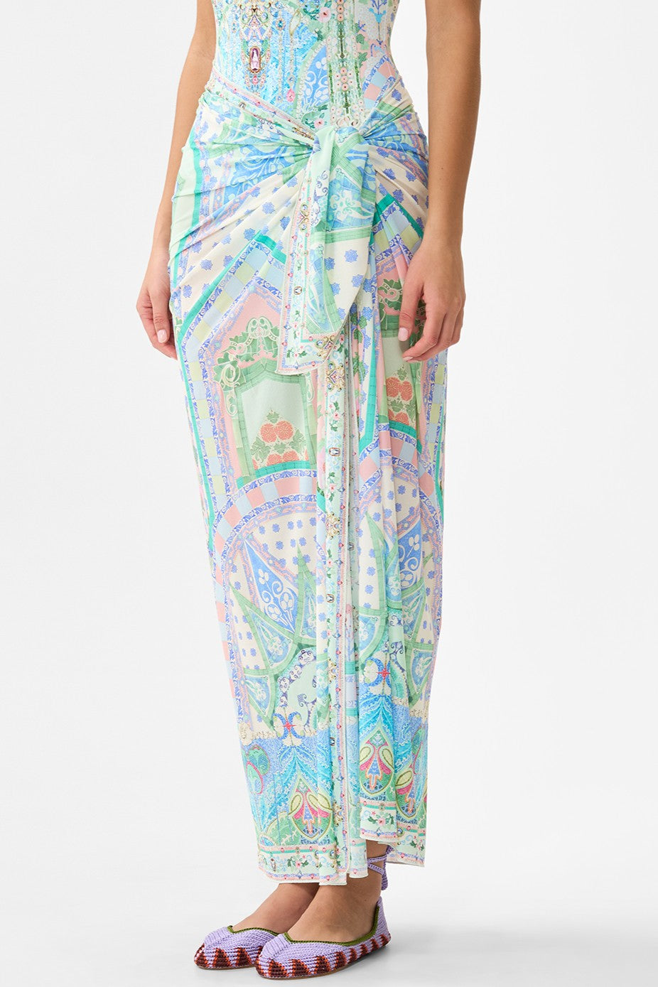 CAMILLA Multi Wear Long Sarong - Midsummer Mosaics - Magpie Style