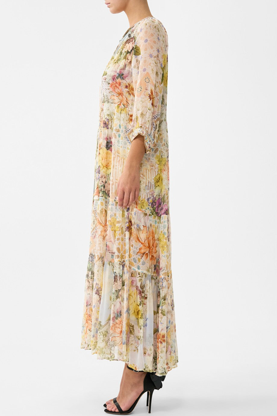 CAMILLA Long Gathered Panel Dress - The Architects of Alcazar - Magpie Style