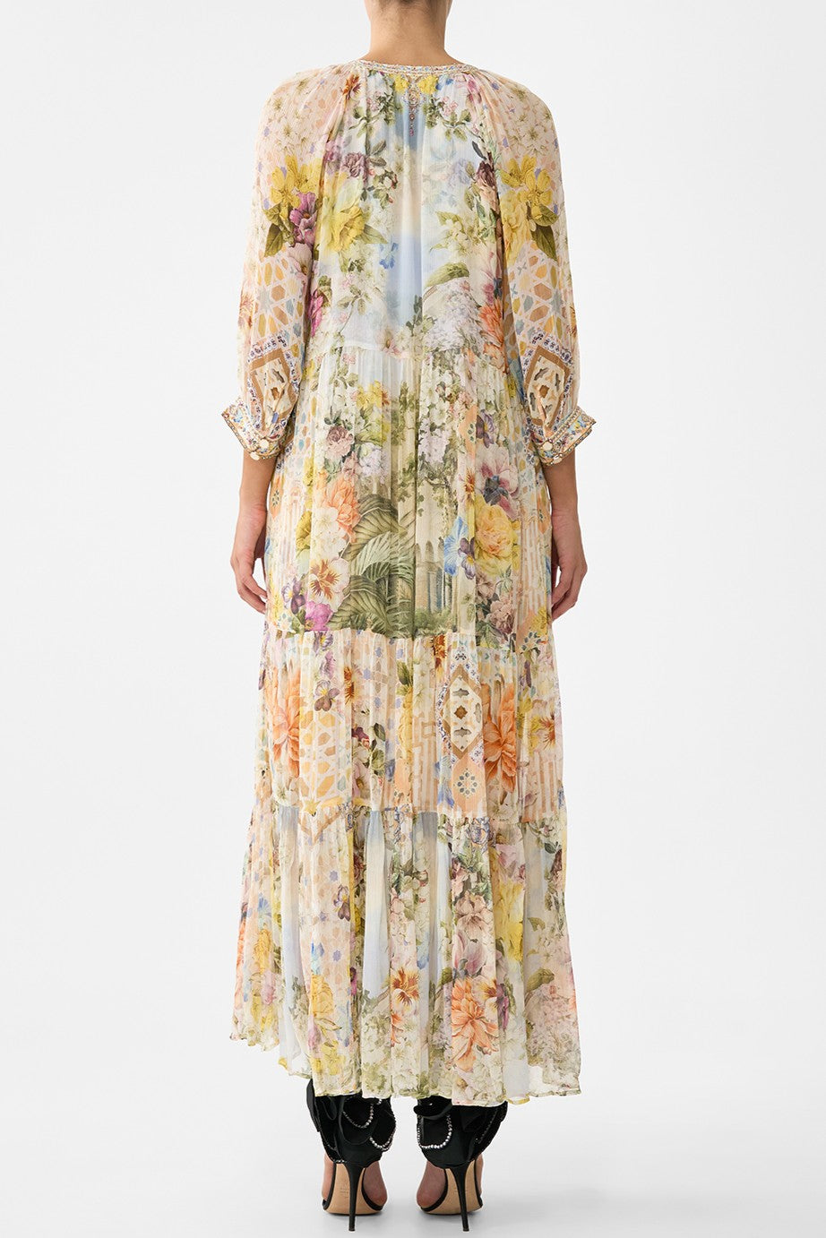 CAMILLA Long Gathered Panel Dress - The Architects of Alcazar - Magpie Style