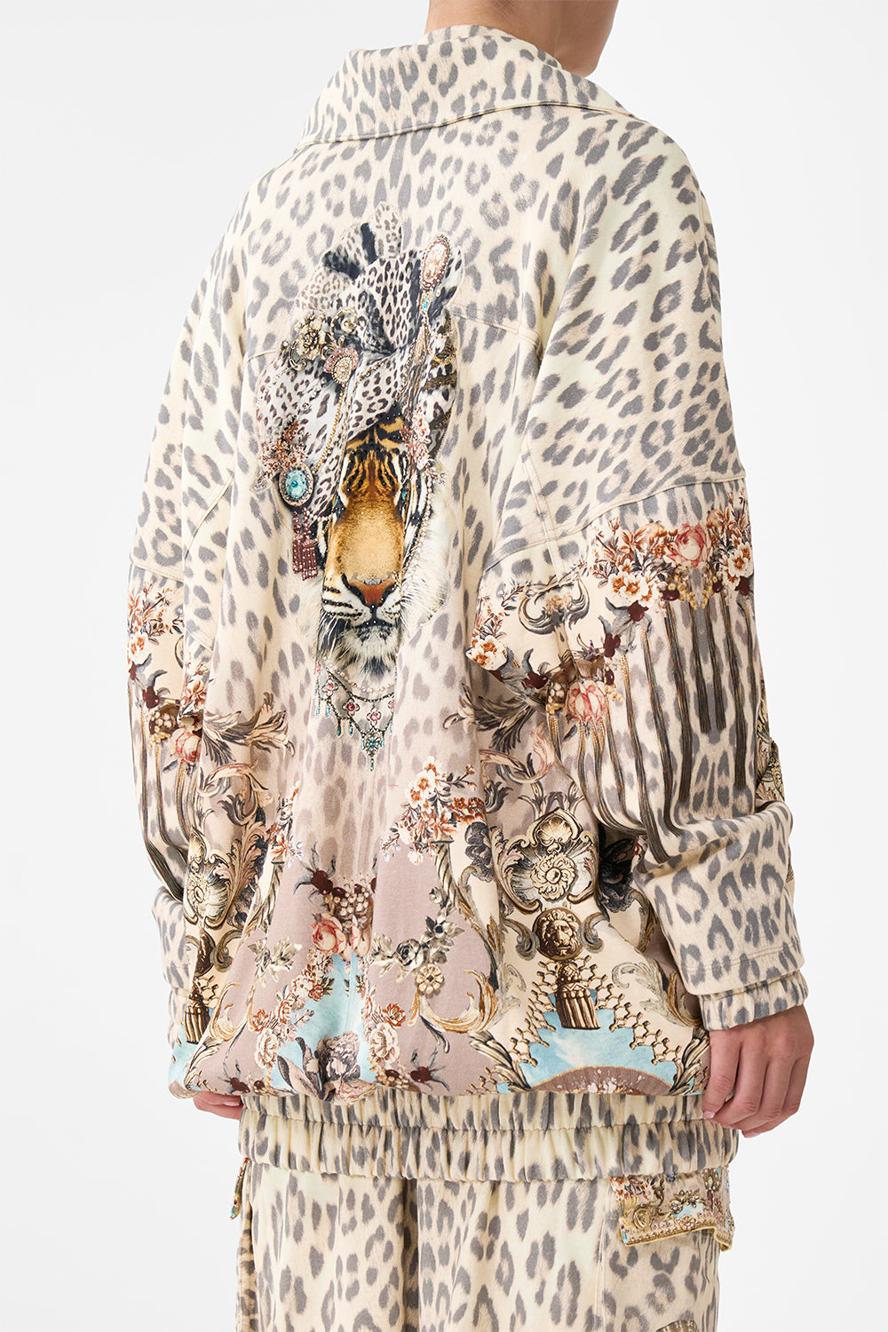 CAMILLA Oversized Jersey Parker Jacket - Aranjuez Animalia - Magpie Style