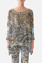 CAMILLA Scoop Neck Slouch Tee - Fiesta, Siesta, Repeat - Magpie Style