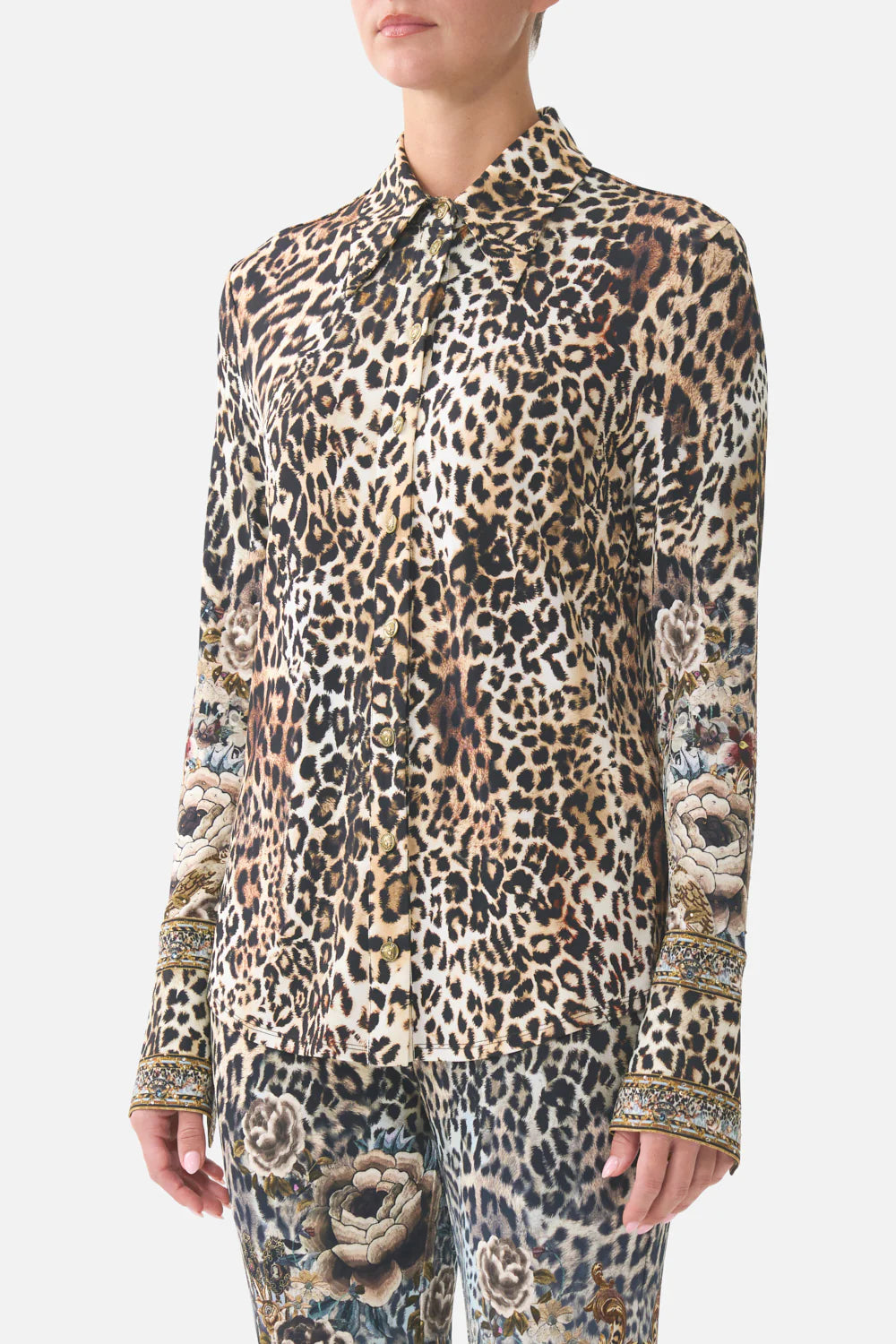 CAMILLA  Fitted Jersey Shirt - Fiesta, Siesta, Repeat - Magpie Style