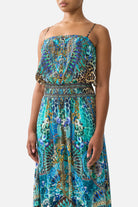 CAMILLA Shirred Waist Long Dress - Flamenco Euphoria - Magpie Style
