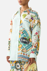 CAMILLA Long Sleeve Oversized Shirt with Pocket - Magic of the Mercado