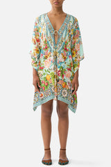 CAMILLA Short V Neck Kaftan with Ring Front - Magic of the Mercado