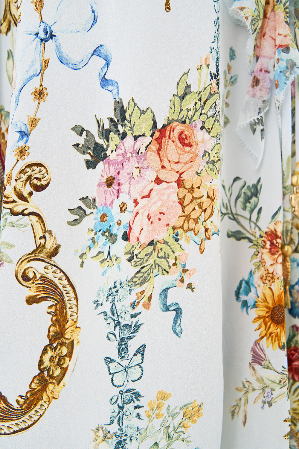 CAMILLA Button Front Frill Dress - Seville Sweetheart - Magpie Style