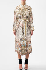 CAMILLA Shirt Dress with Back Button Detail - Aranjuez Animalia