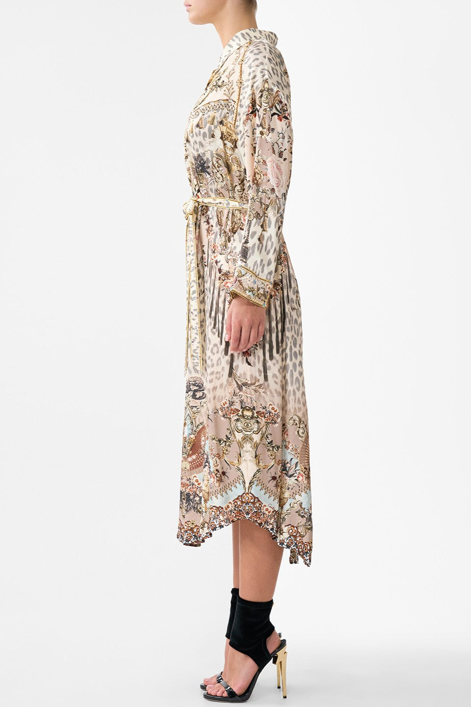 CAMILLA Shirt Dress with Back Button Detail - Aranjuez Animalia - Magpie Style