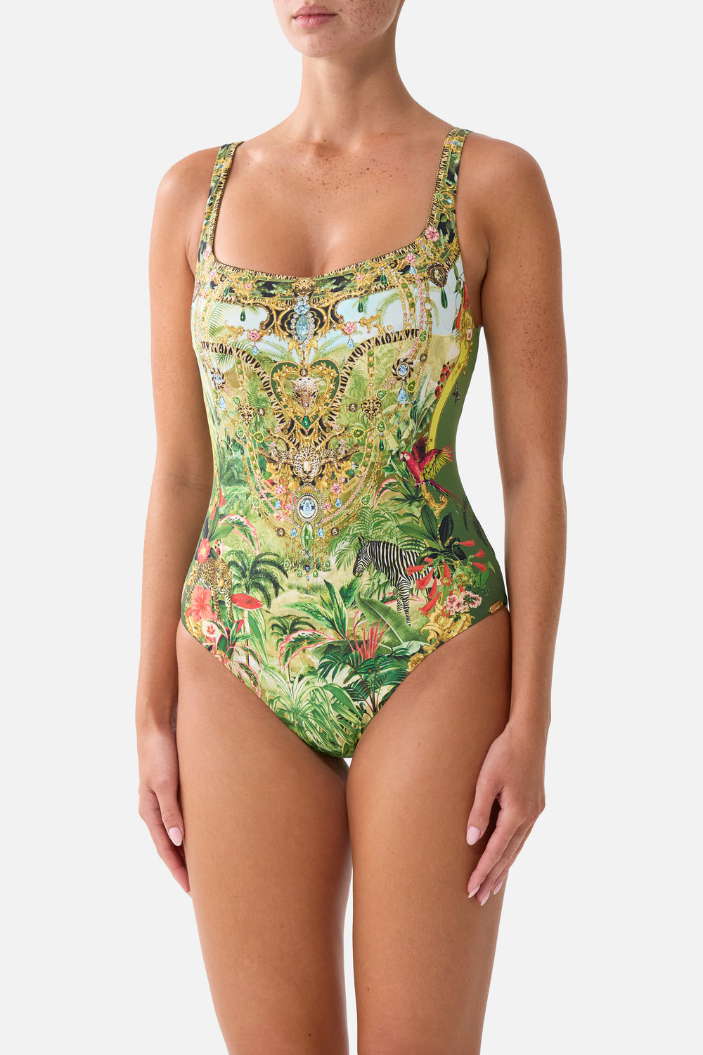 CAMILLA Underwire Square Neck One Piece with Scoop Back - Wanderlust Empire