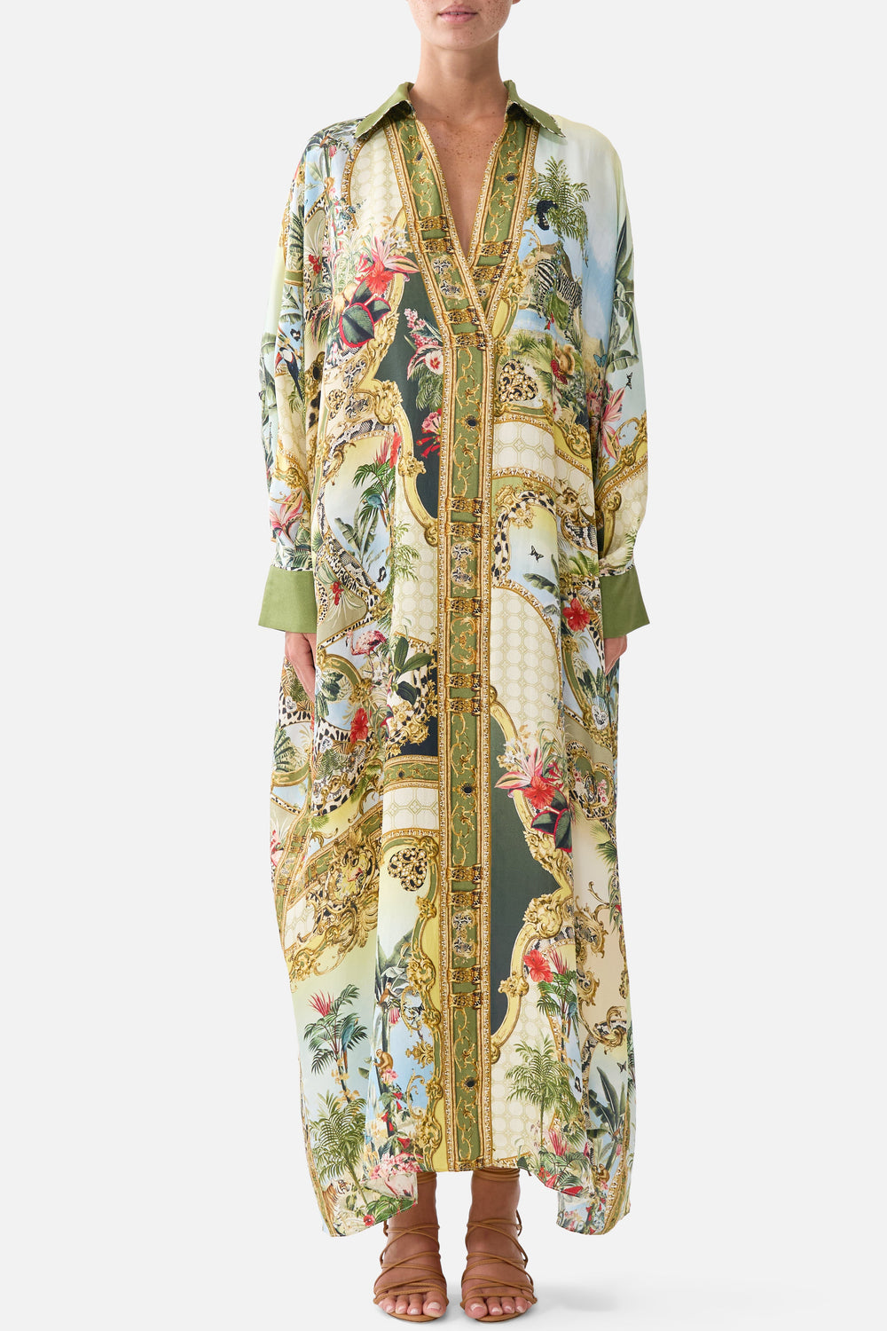 CAMILLA Wing Collar Kaftan - Wanderlust Empire