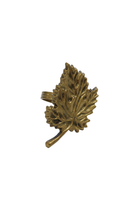 Feuille Leaf Napkin Ring in Antique Brass