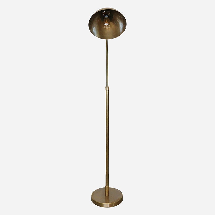 Cadiz Brass Floor Lamp Base with Shade