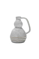 White Ceramic Organic Stripe Jug - Magpie Style