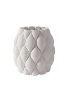 White Quilted Porcelain Vase - Small - Magpie Style