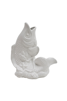 Noah White Ceramic Fish Vase