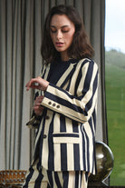 COOPER Cooper Club Jacket - Navy Stripe - Magpie Style