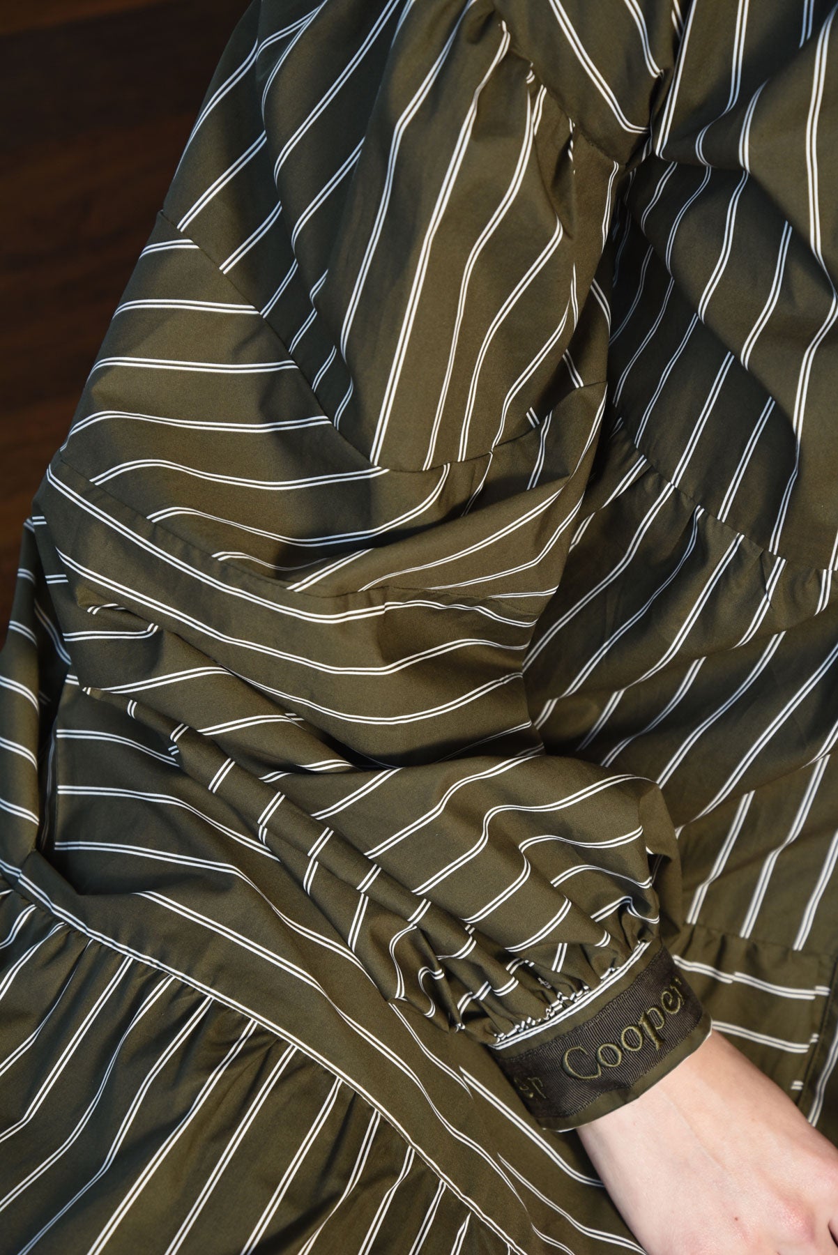COOPER Stripe On By Dress - Olive Stripe - Magpie Style
