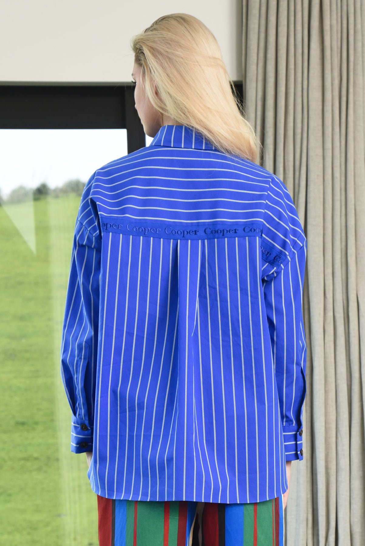 COOPER A-Shirt Your Eyes Shirt - Blue Stripe - Magpie Style