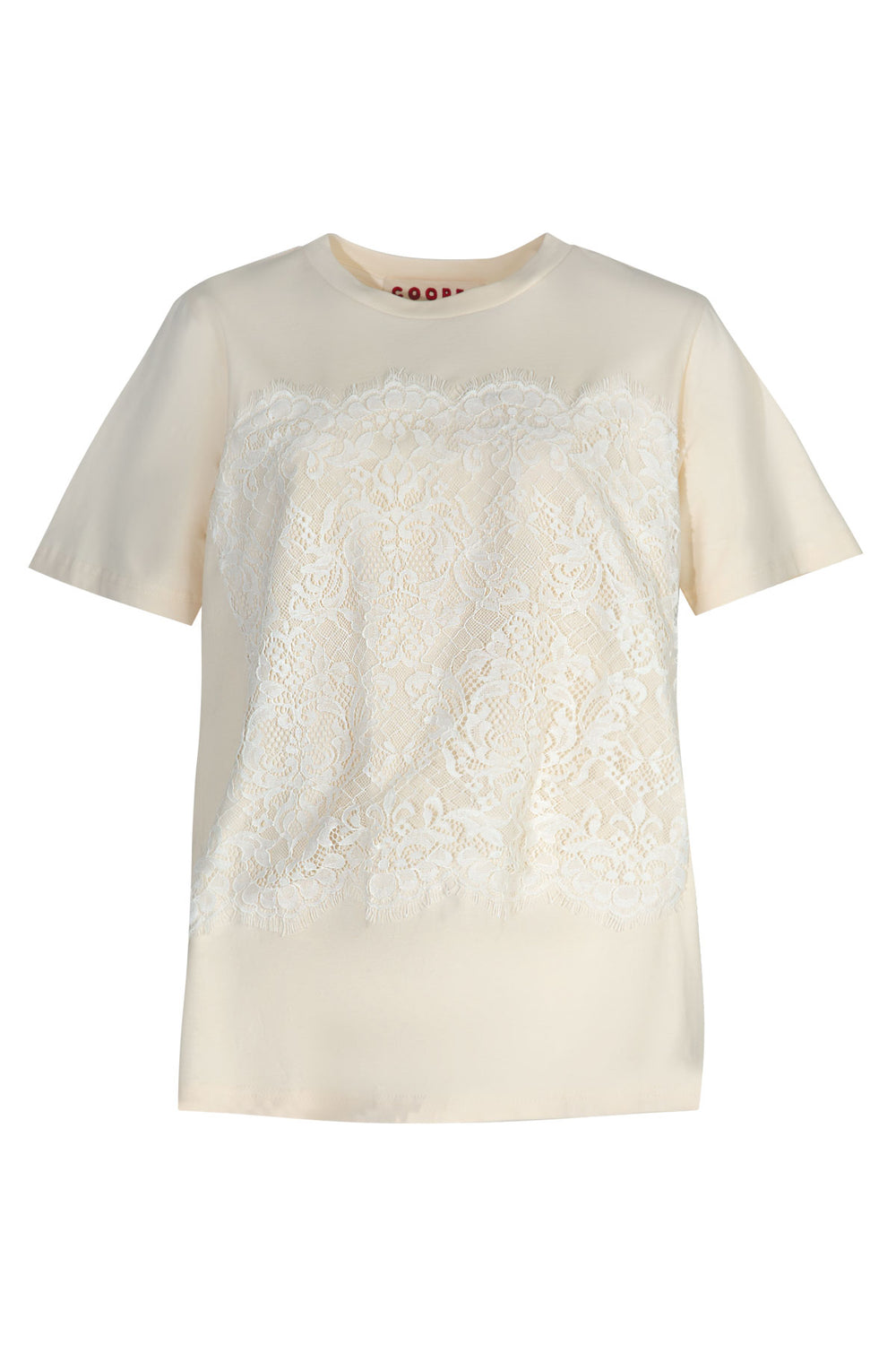 COOPER Just To Save Lace T-shirt - Cream