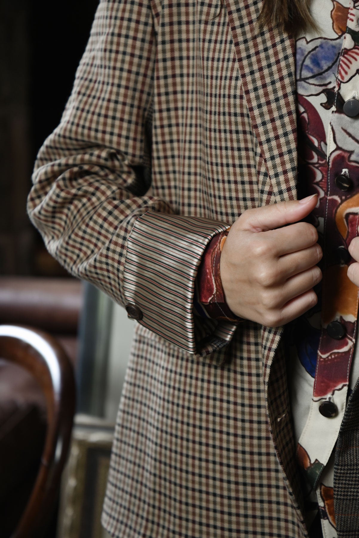 COOPER Criss-Crossed Jacket - Multi Check - Magpie Style