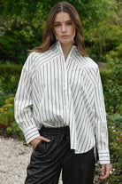 COOPER Yoke Of Luck Shirt - White Stripe - Magpie Style