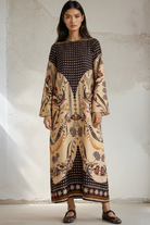CURATE Charge It To My Room Dress - Border Spot - Magpie Style
