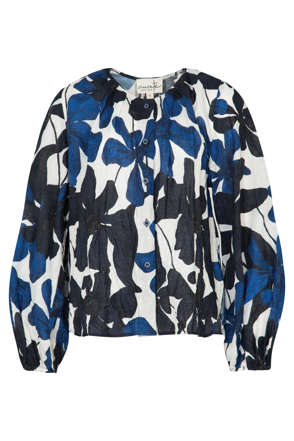 CURATE Happy To Be Here Shirt - Navy Floral