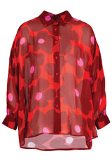 CURATE Behind Her Back Shirt - Pink/Red