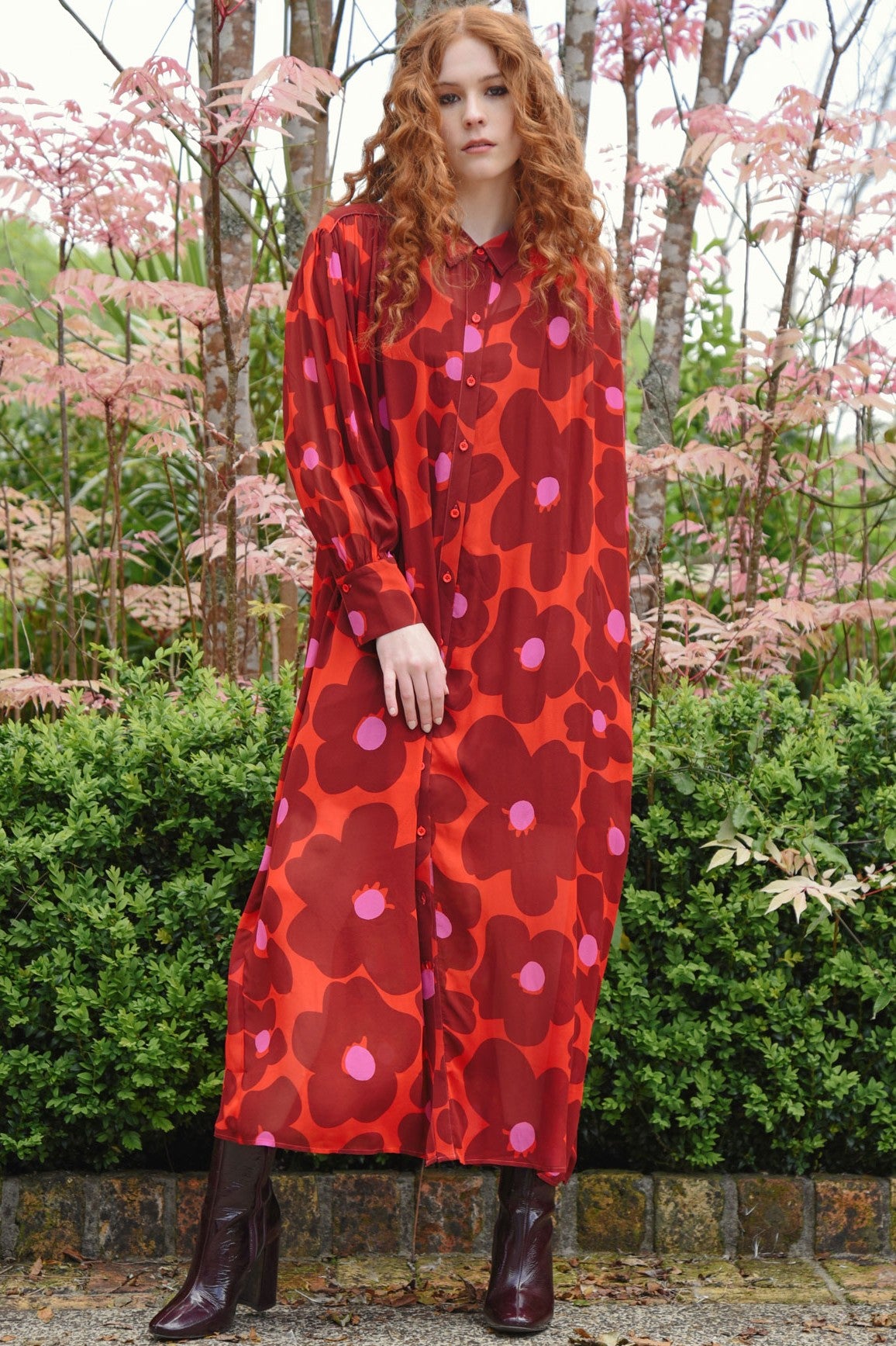 CURATE Night By Night Dress - Pink/Red - Magpie Style