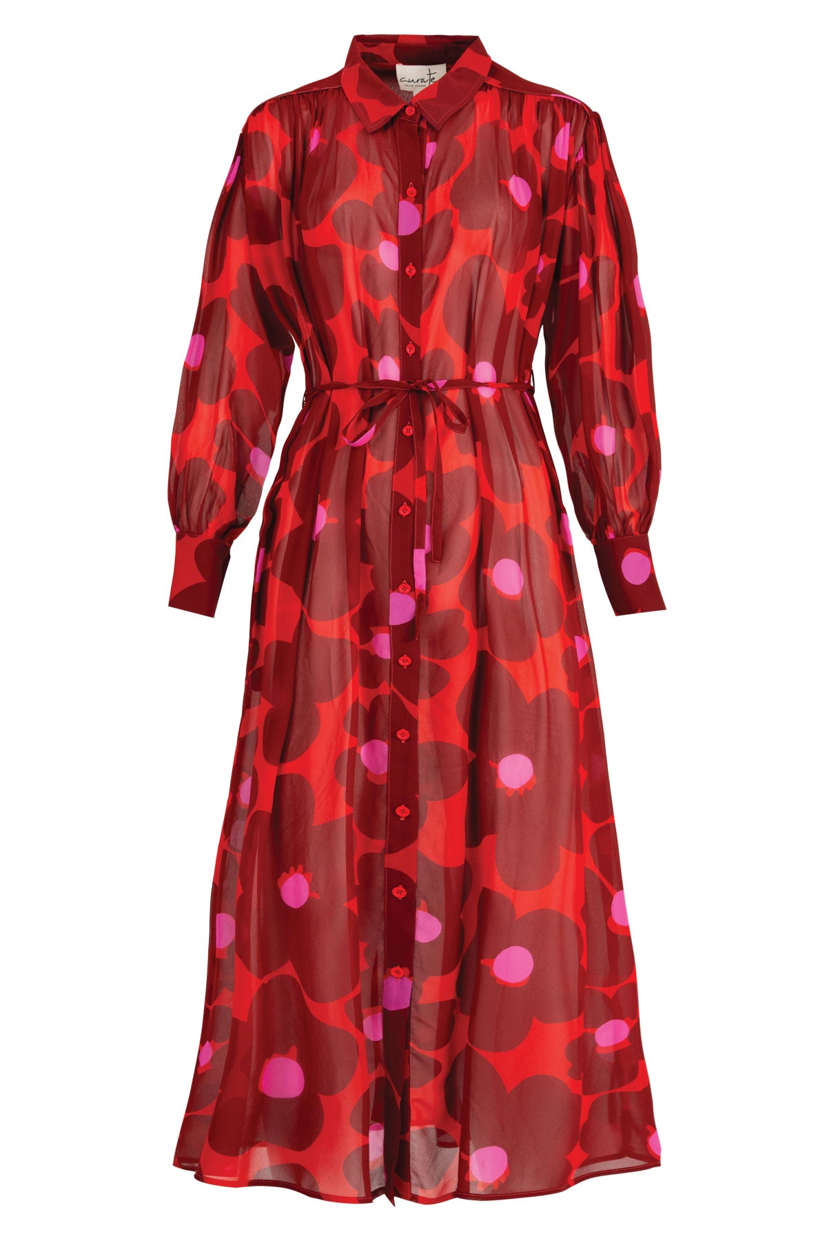 CURATE Night By Night Dress - Pink/Red - Magpie Style