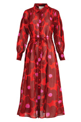 CURATE Night By Night Dress - Pink/Red