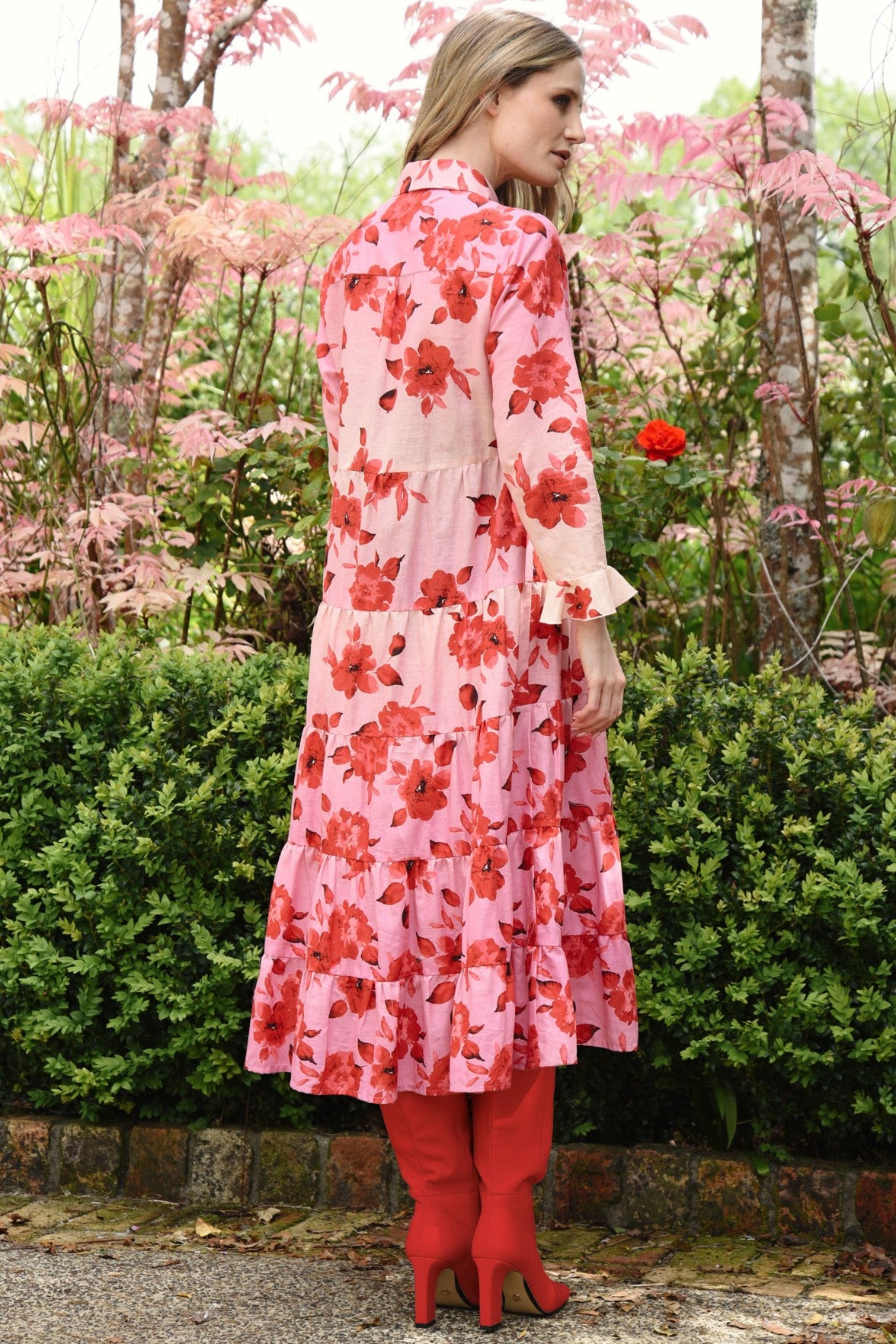 CURATE In The Long Dress - Pink/Red - Magpie Style