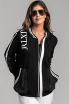 PAULA RYAN RELAXED Zip Front Printed Hoodie - Viscose Jersey - Paula Ryan