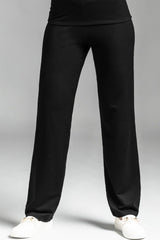 PAULA RYAN Straight Leg Lounge Pant - Merino Black